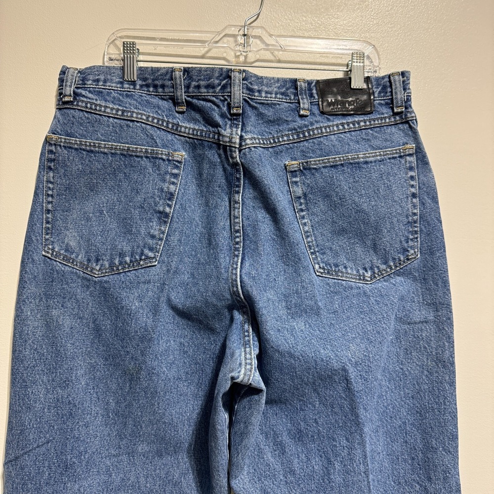 Wrangler Jeans Mens 38x34 (34x31) Blue‎ Vintage Made in USA Straight Leg Denim